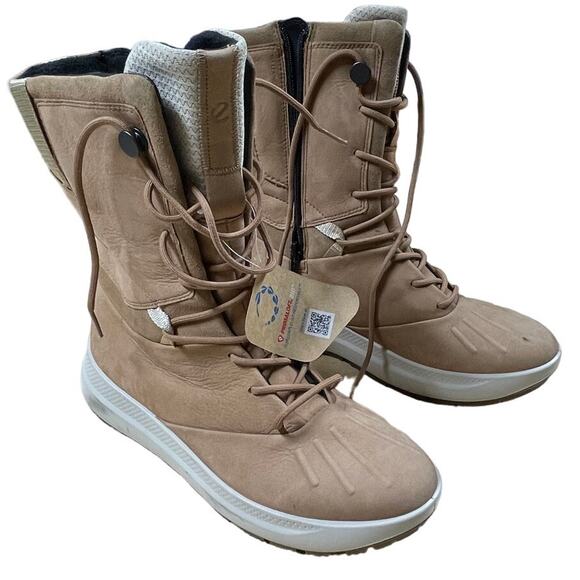 Ecco Solice High Boot Nubuck Leather Cashmere Color Women's Size 8.5 NWOB - Picture 2 of 9